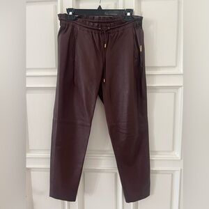 Gucci Leather Drawstring Pants